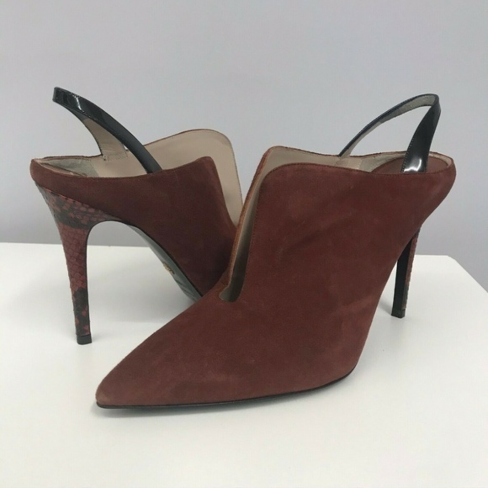 Roberto Cavalli Suede Python Sculptural Shoes 41 - image 6